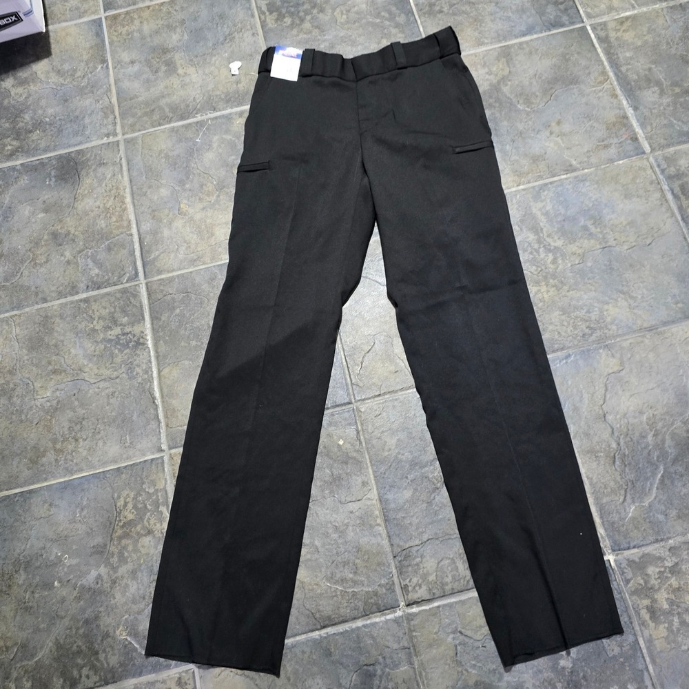 SPIEWAK Women Black Flat Front Career Dress Pants Size 14 UNIFORM PANTS